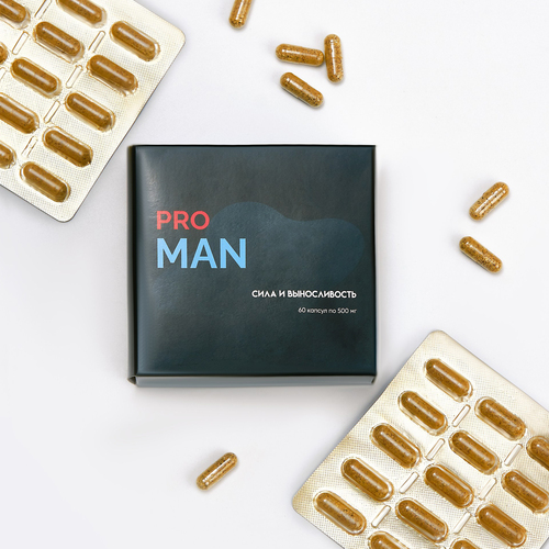 PRO MAN сила и выносливость, 60 капсул по 500 мг
